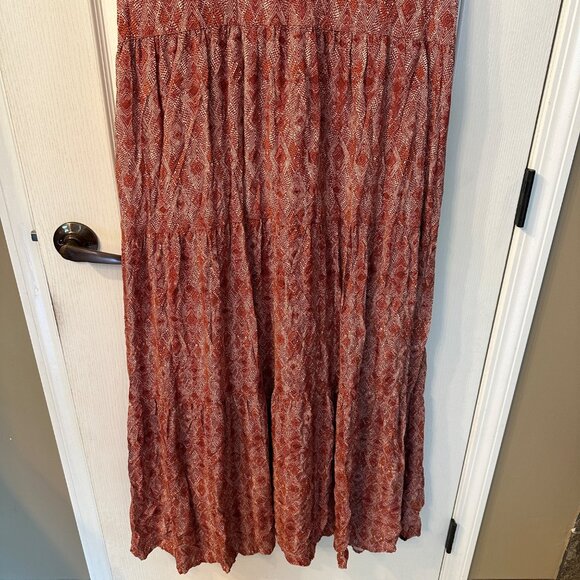 Sweet Magnolia | XXL Short Sleeve Tiered Maxi Dress Viscose Lined Boho Peasant - Picture 8 of 12